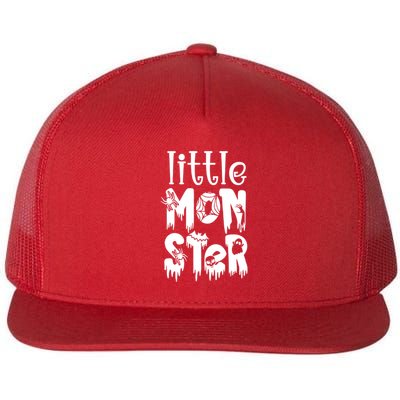 Momster Little Monster Dadcula Family Halloween Matching Family Flat Bill Trucker Hat