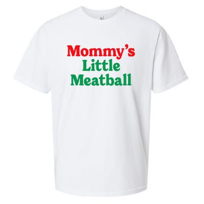 MommyS Little Meatball Funny Italian Im A Little Meatball Sueded Cloud Jersey T-Shirt