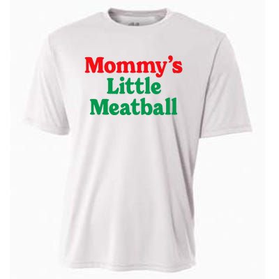 MommyS Little Meatball Funny Italian Im A Little Meatball Cooling Performance Crew T-Shirt