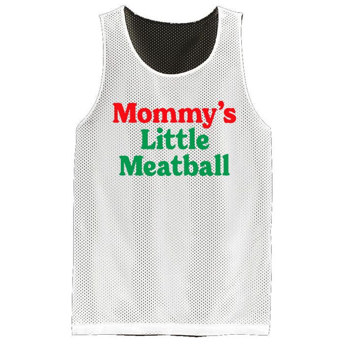 MommyS Little Meatball Funny Italian Im A Little Meatball Mesh Reversible Basketball Jersey Tank