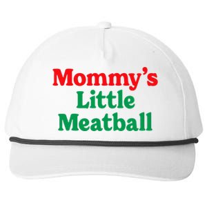 MommyS Little Meatball Funny Italian Im A Little Meatball Snapback Five-Panel Rope Hat