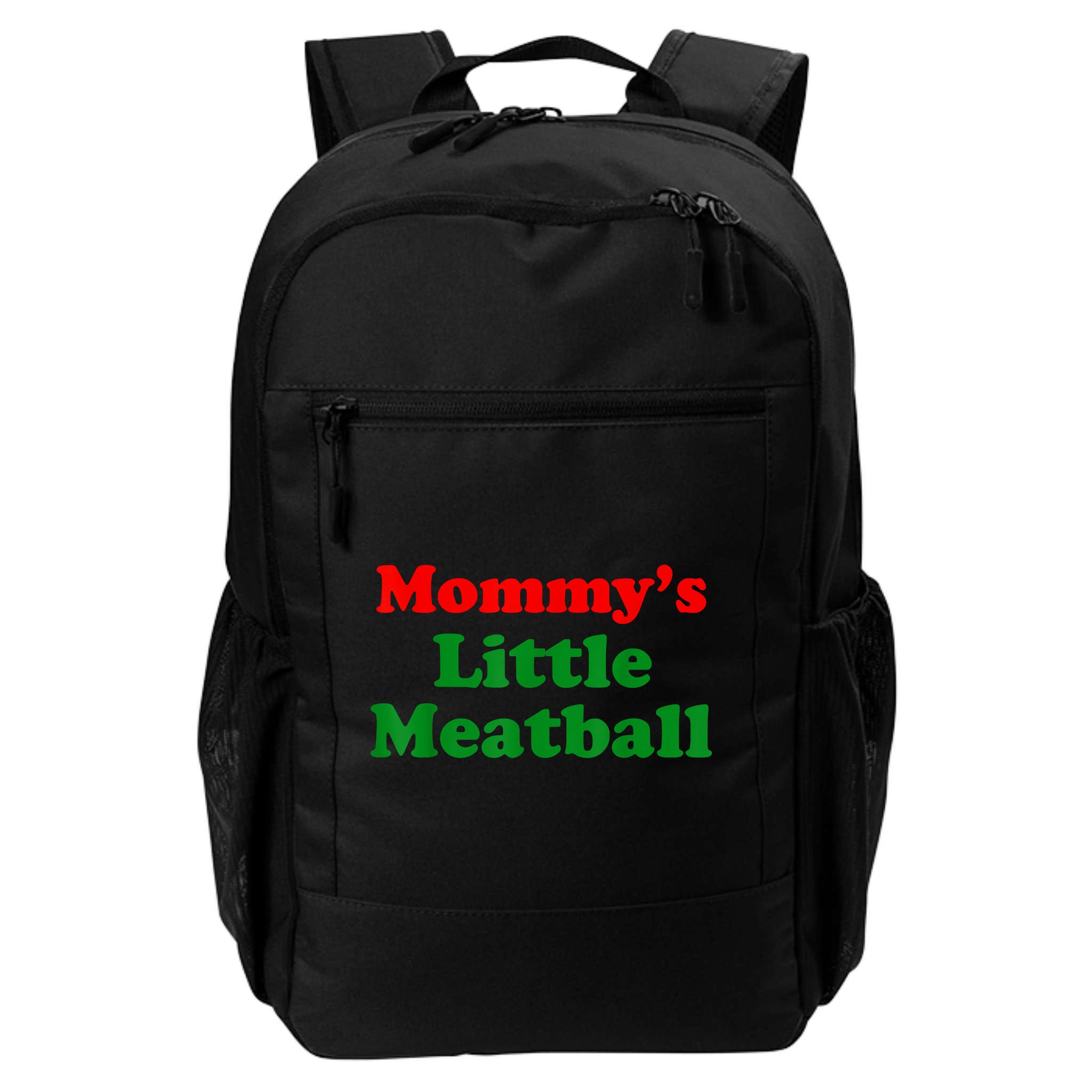 Mommys Little Meatball Funny Italian Joke Backpack