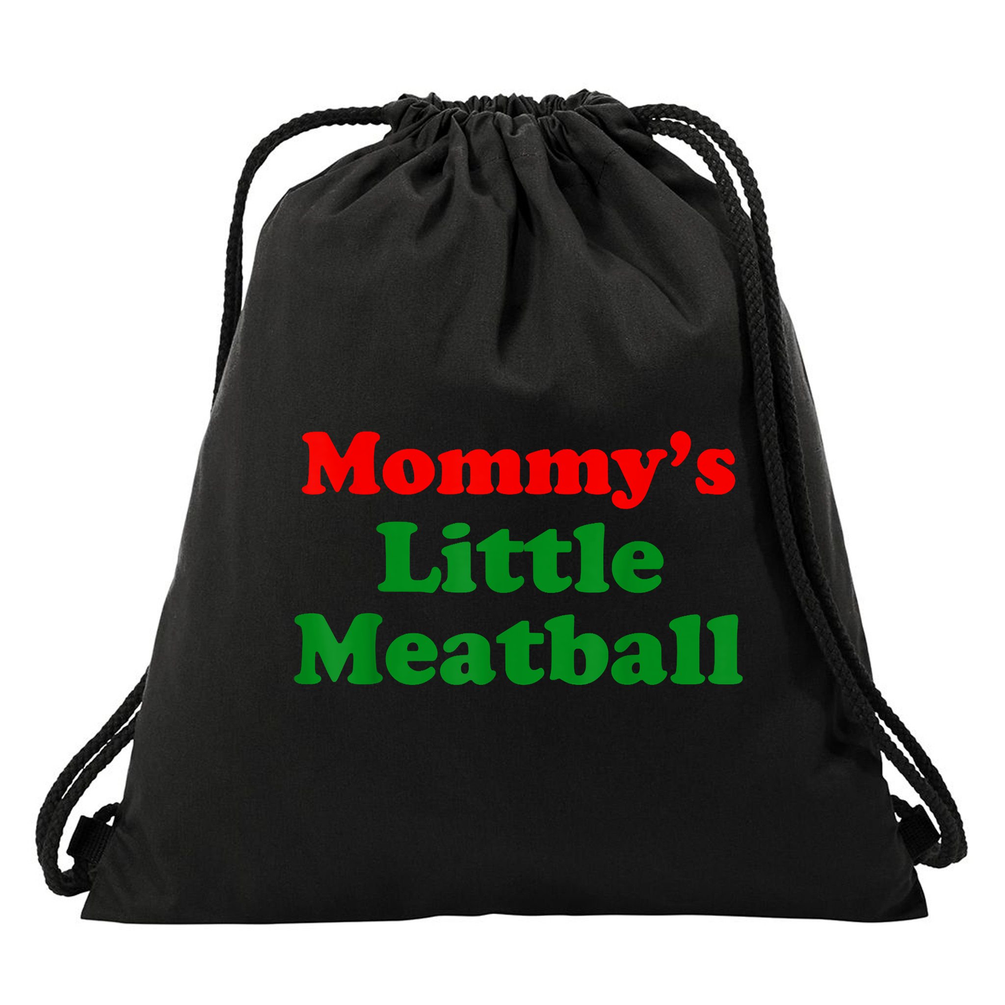 Mommys Little Meatball Funny Italian Joke Drawstring Bag
