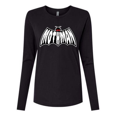 Mothman Logo Womens Cotton Relaxed Long Sleeve T-Shirt