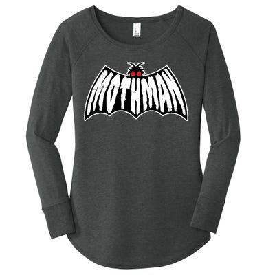 Mothman Logo Women's Perfect Tri Tunic Long Sleeve Shirt