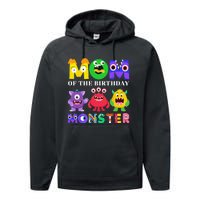 Mom Little Monster 1st Birthday Party Family Monster Performance Fleece Hoodie