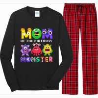 Mom Little Monster 1st Birthday Party Family Monster Long Sleeve Pajama Set