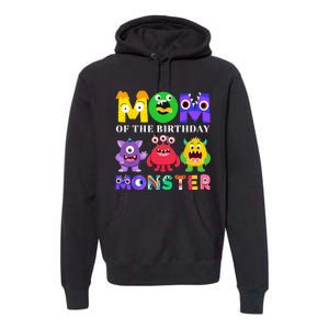 Mom Little Monster 1st Birthday Party Family Monster Premium Hoodie