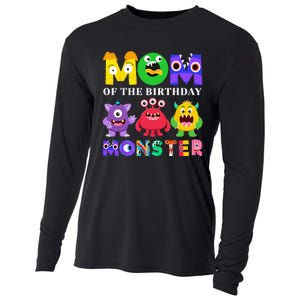 Mom Little Monster 1st Birthday Party Family Monster Cooling Performance Long Sleeve Crew