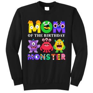 Mom Little Monster 1st Birthday Party Family Monster Tall Sweatshirt