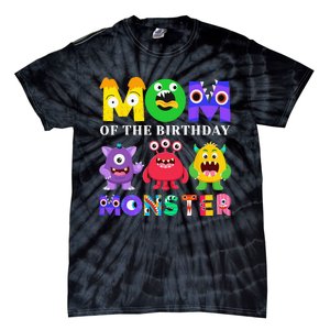 Mom Little Monster 1st Birthday Party Family Monster Tie-Dye T-Shirt