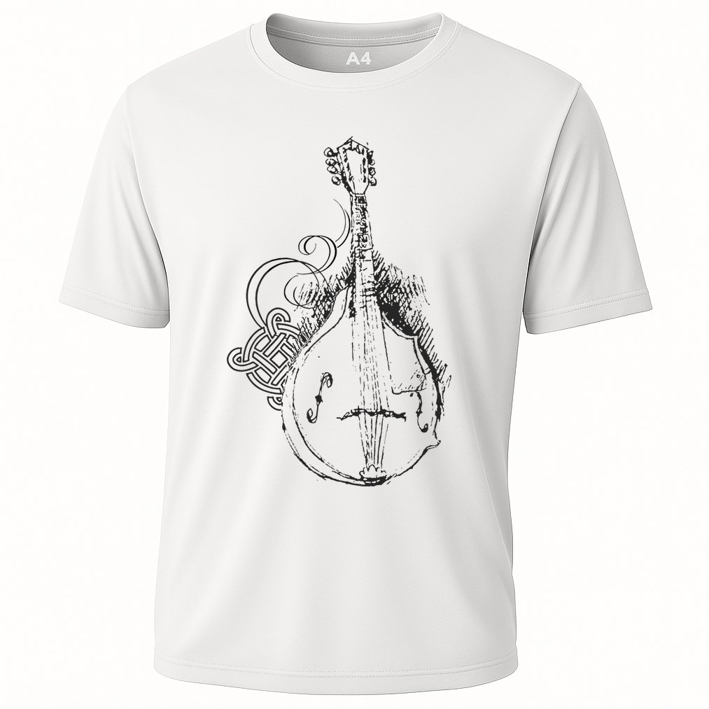 Mandolin Live Music Lover Bluegrass Festival Cooling Performance Crew T-Shirt