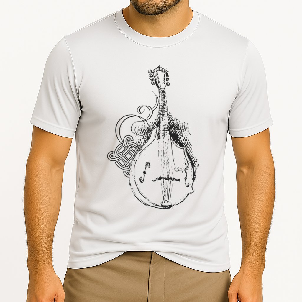 Mandolin Live Music Lover Bluegrass Festival Cooling Performance Crew T-Shirt