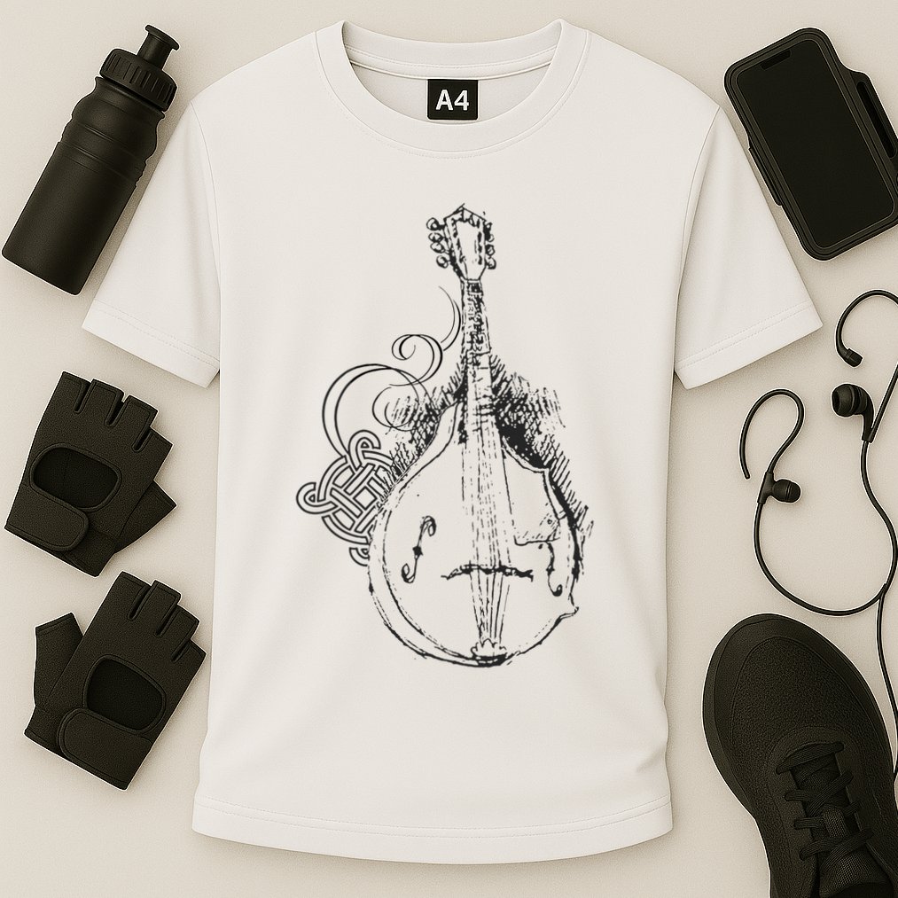 Mandolin Live Music Lover Bluegrass Festival Cooling Performance Crew T-Shirt