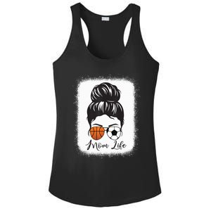 Mom Life Messy Bun Hair Basketball Soccer Mother's Day Gift Ladies PosiCharge Competitor Racerback Tank