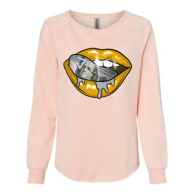 Money Lips Womens California Wash Sweatshirt