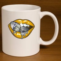Money Lips 11oz C Handle Ceramic Mug