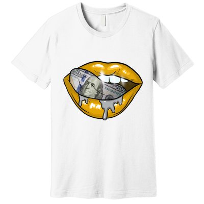 Money Lips Premium T-Shirt