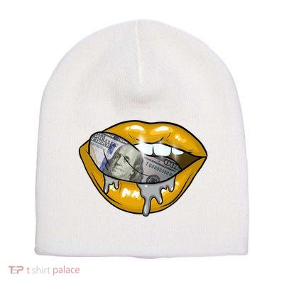 Money Lips Short Acrylic Beanie