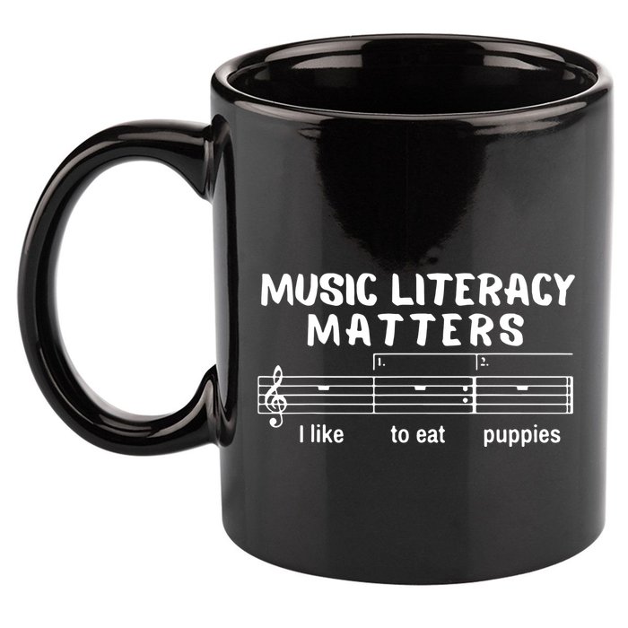 Music Literacy Matters Funny 11oz C Handle Ceramic Mug