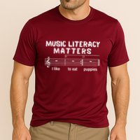 Music Literacy Matters Funny Cooling Performance Crew T-Shirt