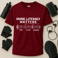 Music Literacy Matters Funny Cooling Performance Crew T-Shirt