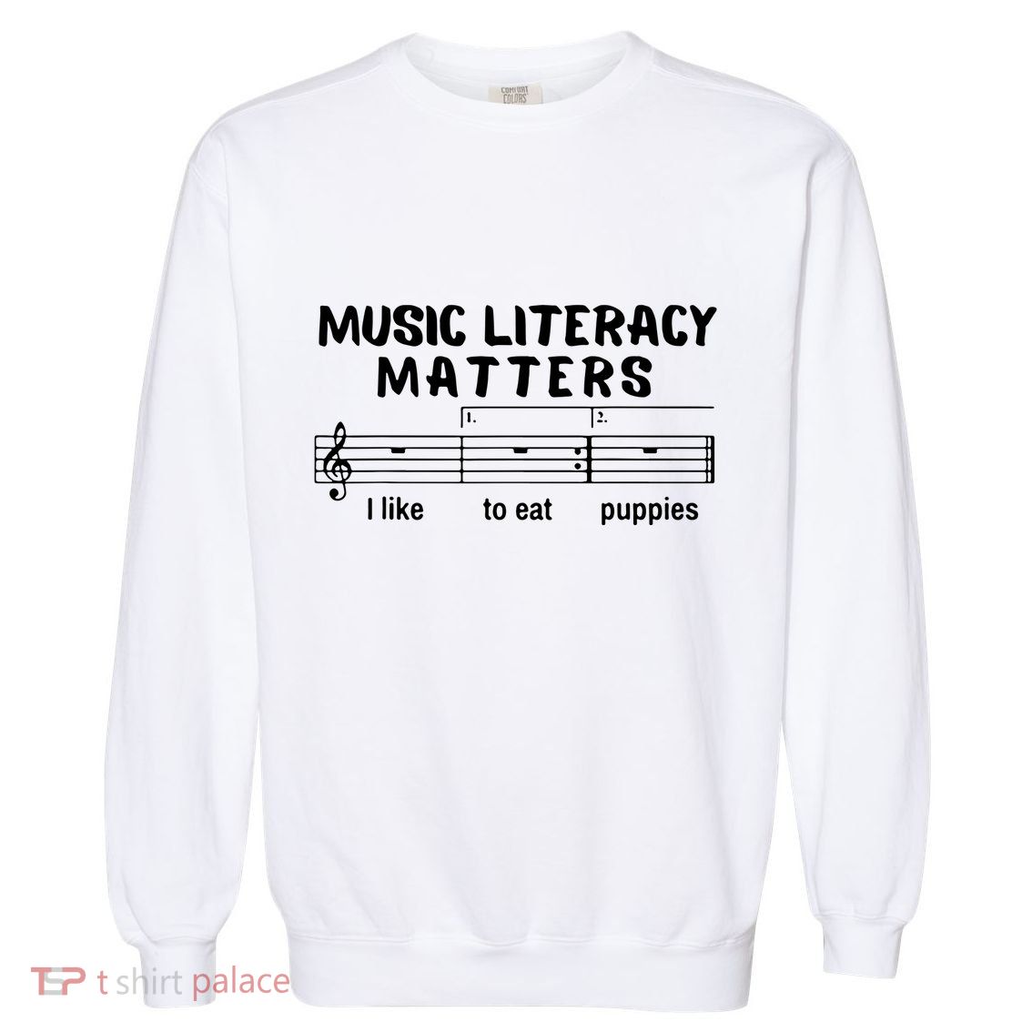 Music Literacy Matters Funny Garment-Dyed Sweatshirt