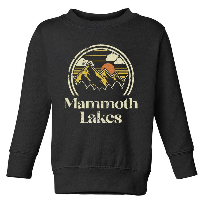 Mammoth Lakes Mountains California Hiking Camp Retro Toddler Sweatshirt