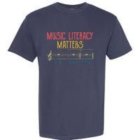 Music Literacy Matters I Like To Eat Puppies Retro Vintage Garment-Dyed Heavyweight T-Shirt