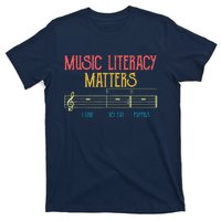 Music Literacy Matters I Like To Eat Puppies Retro Vintage T-Shirt