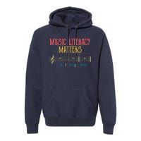 Music Literacy Matters I Like To Eat Puppies Retro Vintage Premium Hoodie