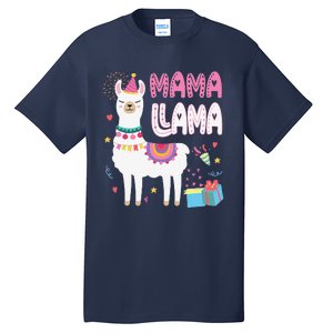 Mama Llama Mom Of The Birthday Llama Birthday Theme Tall T-Shirt