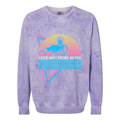 Mormon Lds Missionary Less Wifi More Nephi Colorblast Crewneck Sweatshirt