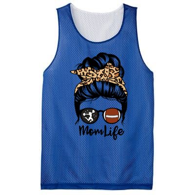 Mom Life Messy Bun Hair Funny Football Cheer Mom Gift Mesh Reversible Basketball Jersey Tank