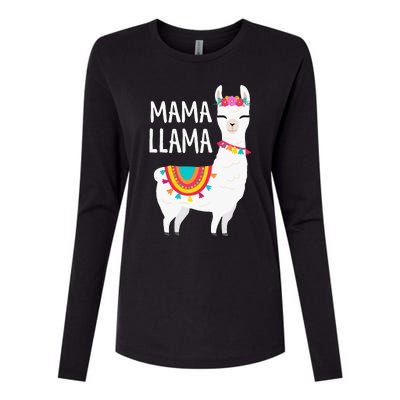 Mama Llama Mother Day Womens Cotton Relaxed Long Sleeve T-Shirt