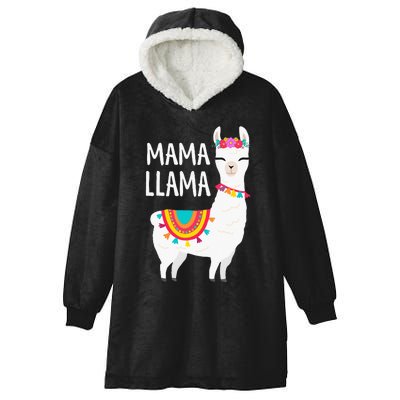 Mama Llama Mother Day Hooded Wearable Blanket