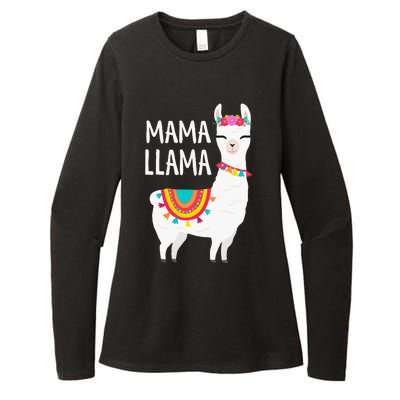 Mama Llama Mother Day Womens CVC Long Sleeve Shirt