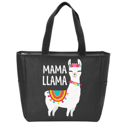 Mama Llama Mother Day Zip Tote Bag