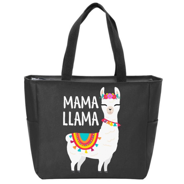 Mama Llama Mother Day Zip Tote Bag