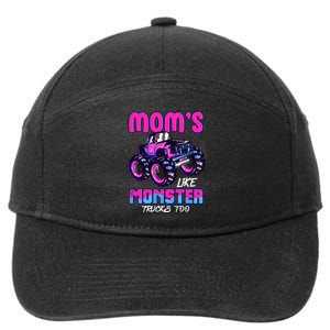 Moms Like Monster Trucks Too 7-Panel Snapback Hat