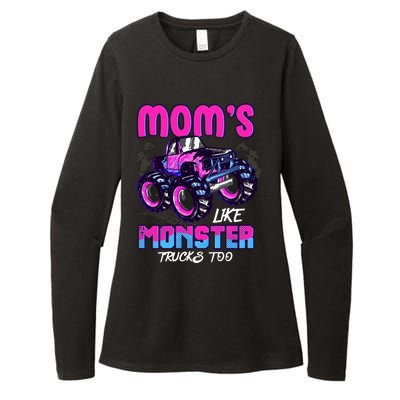 Moms Like Monster Trucks Too Womens CVC Long Sleeve Shirt