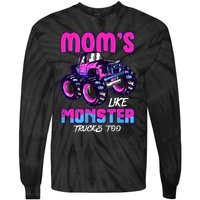 Moms Like Monster Trucks Too Tie-Dye Long Sleeve Shirt