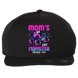 Moms Like Monster Trucks Too Wool Snapback Cap