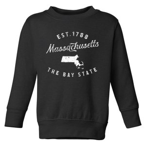 Massachusetts Lover Massachusetts Pride Massachusetts Toddler Sweatshirt