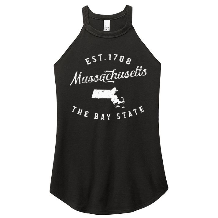 Massachusetts Lover Massachusetts Pride Massachusetts Women's Perfect Tri Rocker Tank