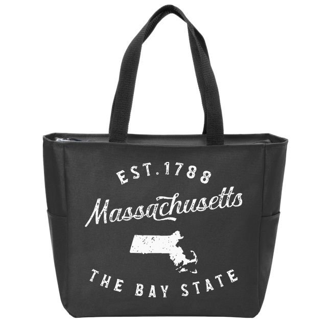 Massachusetts Lover Massachusetts Pride Massachusetts Zip Tote Bag