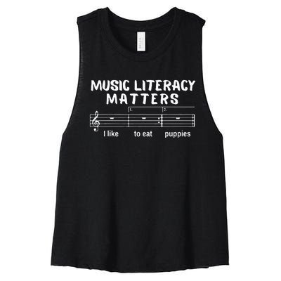 Music Literacy Matters Women's Racerback Cropped Tank