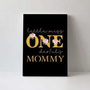 Mommy Little Miss Onederful Birthday Party 1 Year Old Canvas