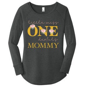 Mommy Little Miss Onederful Birthday Party 1 Year Old Women's Perfect Tri Tunic Long Sleeve Shirt