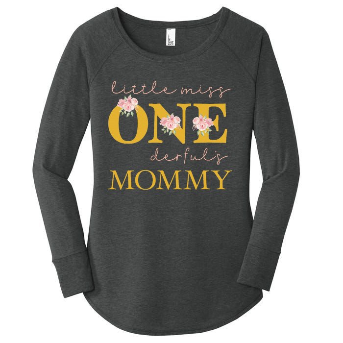 Mommy Little Miss Onederful Birthday Party 1 Year Old Women's Perfect Tri Tunic Long Sleeve Shirt